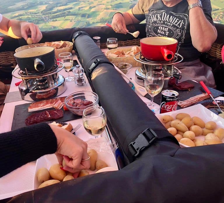 Lausanne: Swiss Fondue Flight in a Hot Air Balloon