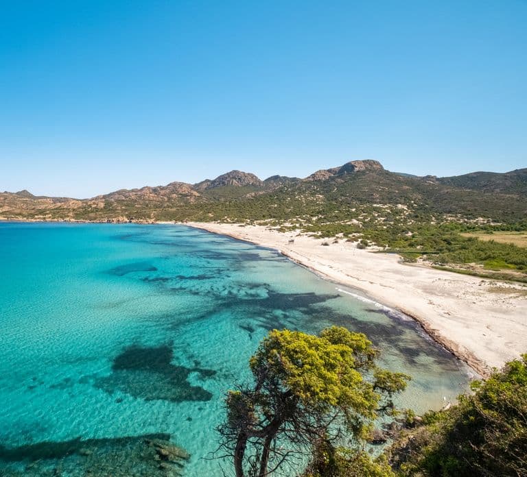 Ile Rousse: desert of the agriates : Saleccia - Ghignu