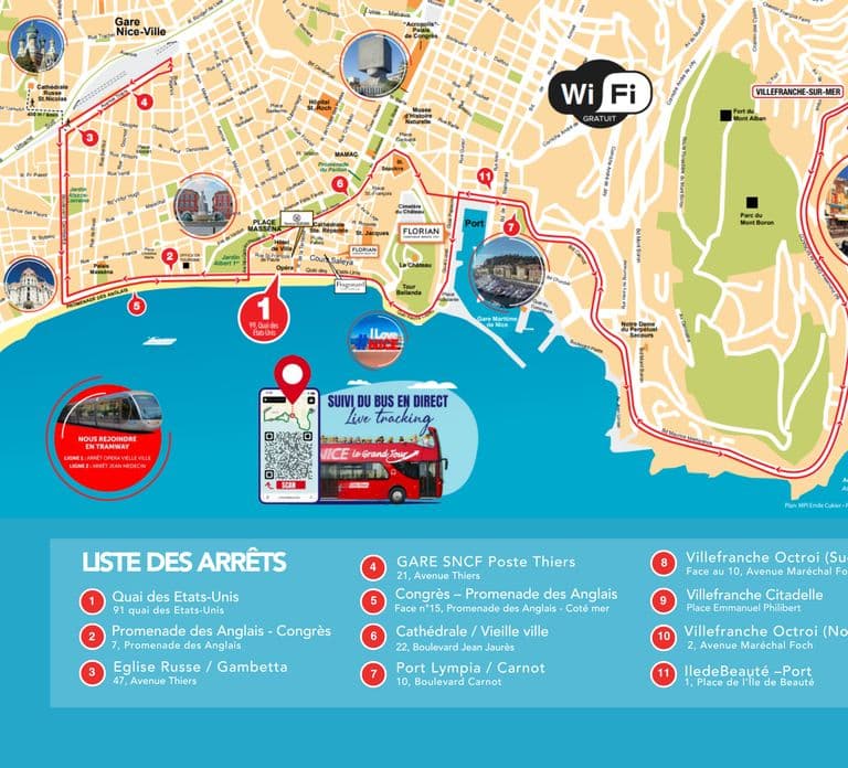 Nice: 1 or 2-Day Hop-On Hop-Off Bus Tour